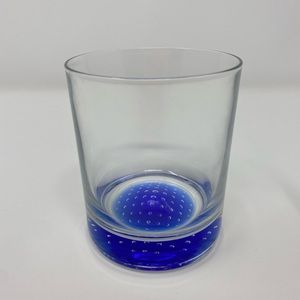 Vintage Murano Cobalt Blue Double Old Fashioned Glass